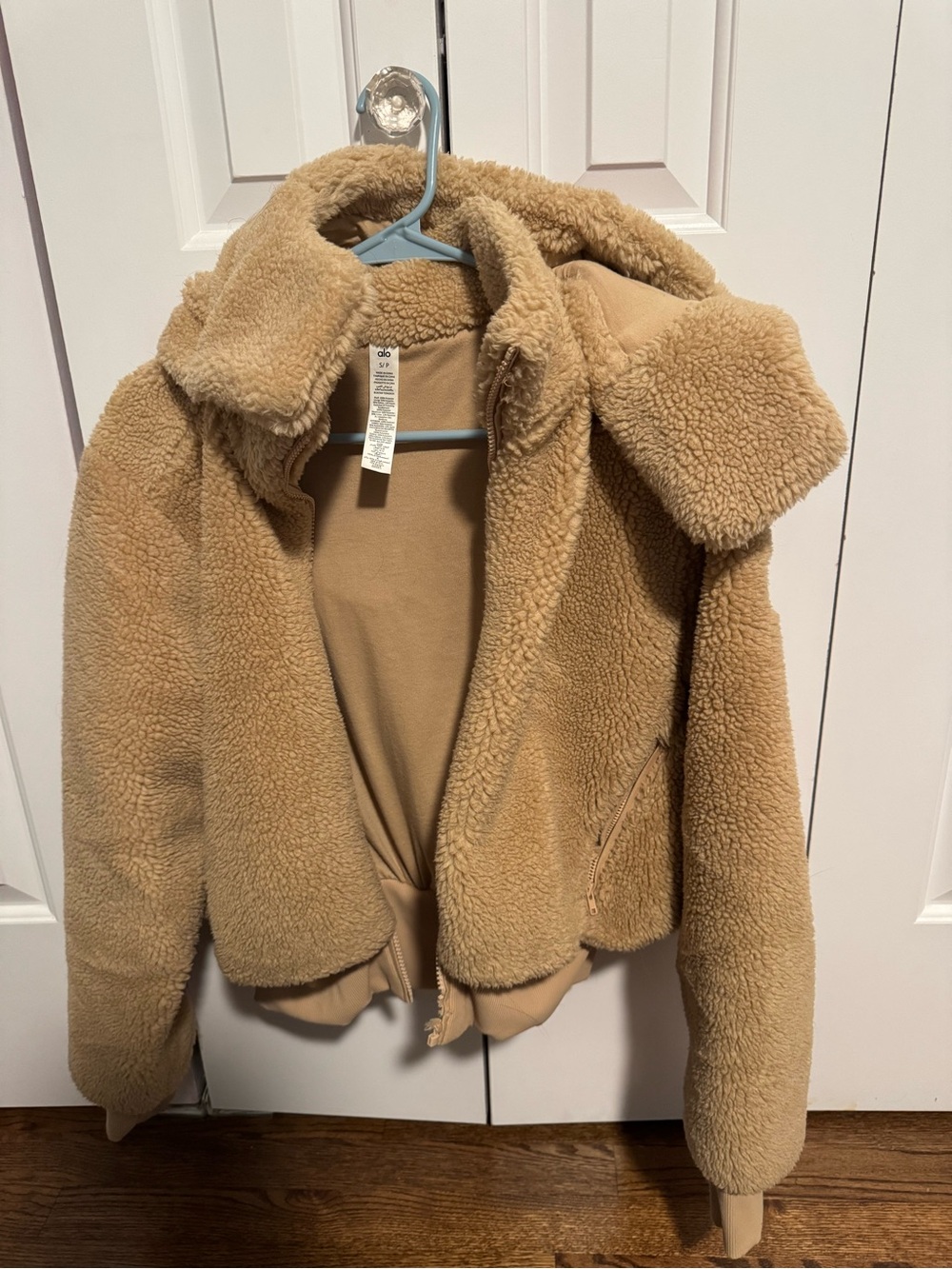 Cozy Tan Sherpa Zip Jacket